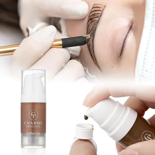 Vista 8 de Charme Princesse Pigmento Tinta Permanente Micropigmento Cosmético Pigmento Delineador de Ojos de Cejas Labios Cosmético Ventilador de Café Pigmento