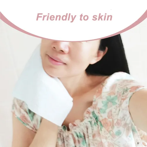 Vista 5 de Careboree Toalla seca extragruesa, toalla desechable de secado facial 100% algodón, pañuelos de algodón sin pelusa (paquete de 2) Lint-Free Face