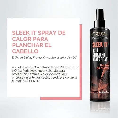Vista 2 de L'Oréal Paris - Espray para peinar cabello liso y sedoso, 5.7 onzas