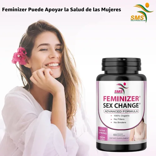 Vista 5 de Feminizer Cápsulas de cambio de sexo Pueraria Mirifica potente complejo de hormona estrógeno para mujeres trans - Pechos Glúteos Pelo Piel Uñas