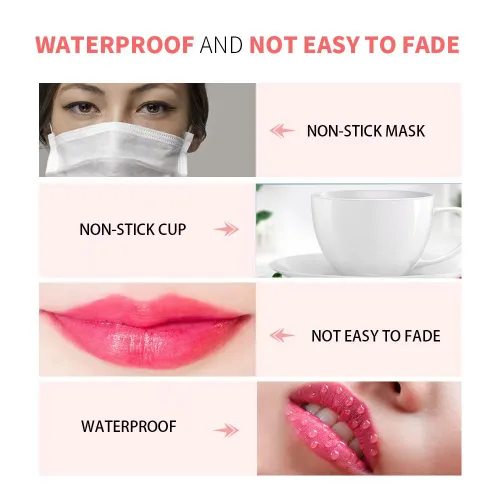 Vista 4 de Lápiz labial que cambia de color, Bálsamo labial mágico que cambia de color (Negro a Rojo ladrillo), Lápiz labial hidratante natural Labiales