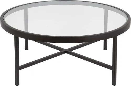 Vista 4 de Henn&Hart Mesa de centro moderna de 36", color negro
