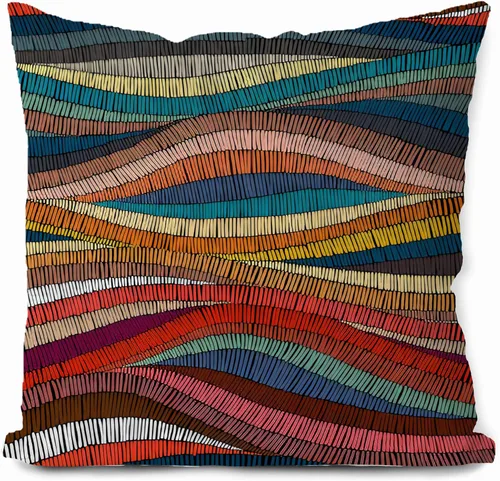 Vista 6 de Fundas de almohada estilo bohemio coloridas, decoración moderna de mediados de siglo, fundas de almohada con estampado bohemio de 20x20, funda