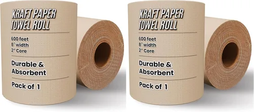 Vista 17 de Restaurantware - Rollo de toalla de papel kraft de 1 capa, 600 pies x 8 pulgadas, 1 unidad