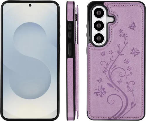 Vista 4 de Asuwish Funda de teléfono para Samsung Galaxy S26 5G con protector de pantalla de vidrio templado y tarjetero con soporte para tarjetero, soporte