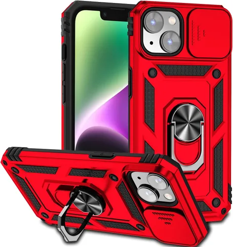 Vista 42 de Funda magnética compatible con iPhone 14 Pro de 6.1 pulgadas, funda magnética para iPhone 14 Pro con cubierta de cámara y soporte de grado militar