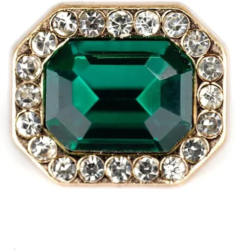Vista 3 de Botones de costura de diamantes de imitación verde esmeralda 20 piezas - 12X10mm, 1/2