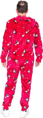 Vista 3 de Pijama unisex con cremallera para adultos con tira cómica de Snoopy