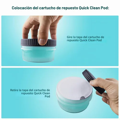 Vista 3 de Clark Shaving Co. - Cartuchos para limpieza rápida Philips Norelco, paquete de 4 Compatible con los sistemas Philips Norelco Quick Clean Pod.