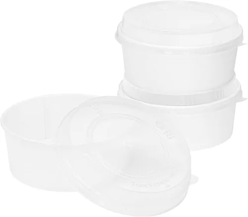 Vista 7 de Karat Tapa de domo PP para cubo corto de papel de 32 oz - 360 ct