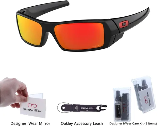 Vista 2 de Oakley Gascan OO9014 SunglassesBUNDLE Leash BUNDLE with Designer iWear Care Kit