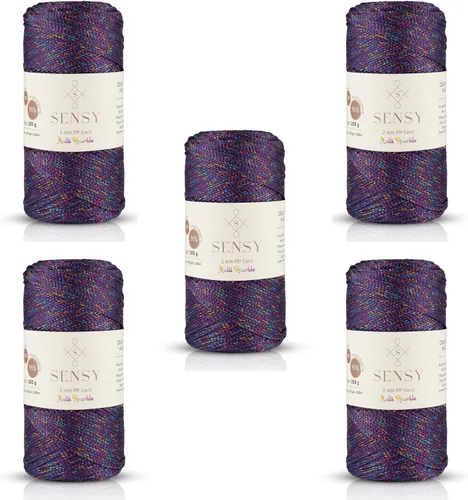 Vista 117 de Sensy Premium 2mm 229.5 metros de cuerda de poliéster 100% cordón de polipropileno Cordón de macramé 2mm Cordón para bolso de crochet Hilo