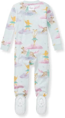 Vista 114 de Burt's Bees Baby Pijama para bebé niña, 100% algodón orgánico, pijama de una pieza, overol diagonal con cremallera, ajuste cómodo