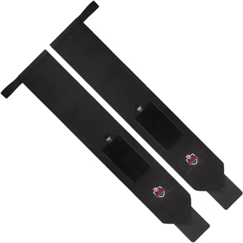 Vista 4 de Spartan Muñequeras para levantamiento de pesas de 18 pulgadas, soporte de muñeca resistente con bucle para el pulgar, envolturas de elevación