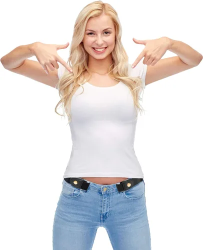 Vista 7 de Cinturón elástico unisex sin hebilla, ajustable, sin hebilla, cinturón elástico invisible para jeans, pantalones, faldas