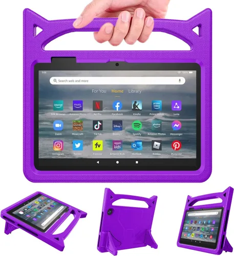 Vista 5 de Funda para tablet de 7 pulgadas para niños, solo compatible con 12ª generación, versión 2022. Funda ligera a prueba de golpes a prueba de niños