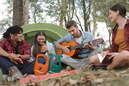 Vista 6 de Arpa de lira 16 cuerdas de metal con llave de afinación instrumentos de arpa, arpa de lira es una buena opción para los amantes de la música