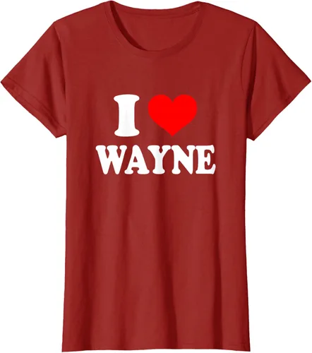Vista 44 de Wayne - Camiseta I Heart Wayne - I Love Wayne, Negro, S