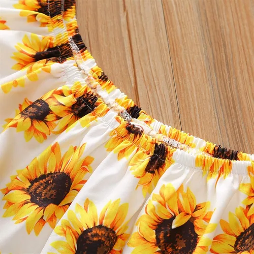 Vista 4 de Zero2Seven Conjunto de ropa de verano para bebés y niñas pequeñas, pantalones cortos de mezclilla rasgados, floral, camiseta sin mangas para niños
