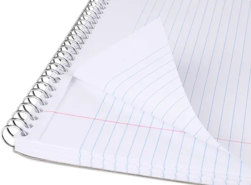 Vista 7 de Mintra Office TOP BOUND Cuadernos de espiral duraderos (hielo ártico, aceite de chile, verde oliva, rayas universitarias, paquete de 3)