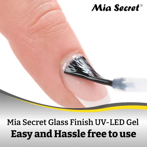 Vista 2 de Mia Secret Gel UV LED con acabado de vidrio 0.5 onzas líquidas - 0.5 fl oz