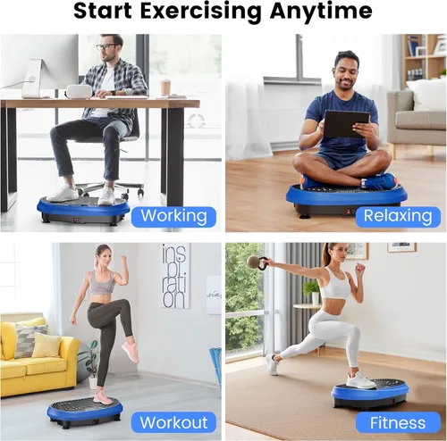 Vista 14 de HVX Vibration Plate Exercise Machine for Lymphatic Drainage, Vibrating Fitness Platform 450 lbs Capacity Full Body Shaker Workout Equipment