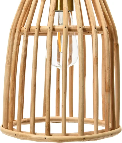 Vista 5 de Main + Mesa Lámpara colgante de techo de bambú tejida, natural