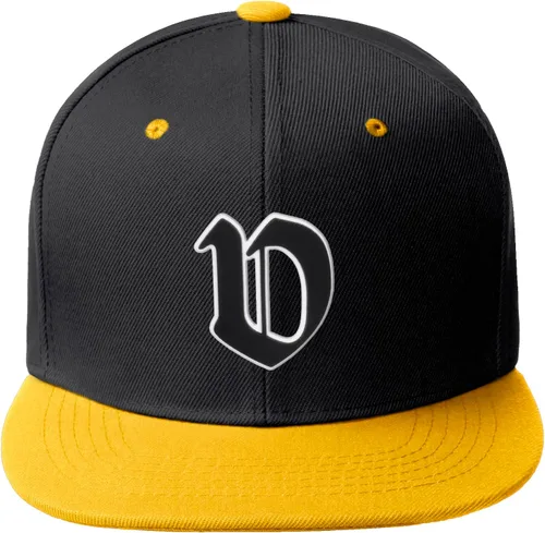 Vista 1403 de Daxton Gorra clásica con visera de billete plano con letras del alfabeto inglés antiguo de la A a la Z
