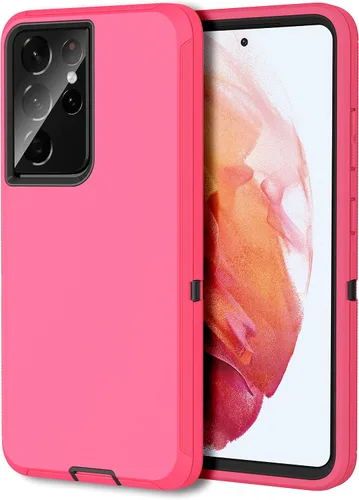 Vista 9 de MXX Funda compatible con Galaxy S21 Ultra, funda protectora de cuerpo con parachoques de 3 capas súper resistente y servicio pesado