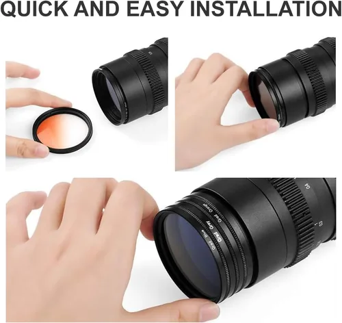Vista 6 de Acuvar Kit de filtro de lente de color graduado de 1.929 in - Juego de 6 filtros degradados para lentes de cámara DSLR - Compatible con Canon