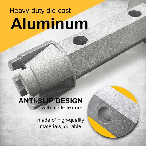 Vista 2 de Llave desagüe de bañera Hanpex - De doble extremo para desagües de baño y ducha, espárragos de inodoro - Aluminio resistente