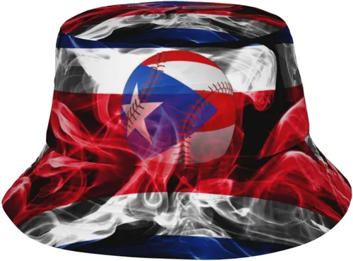 Vista 10 de Sombrero de pescador de Puerto Rico para el sol, sombrero de playa, divertido gorro de pescador, para exteriores, para hombres y mujeres, talla única