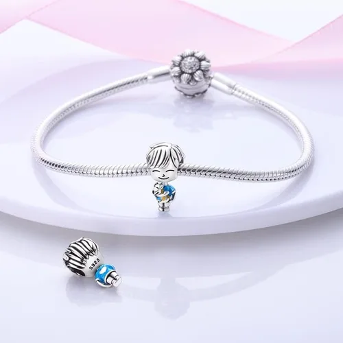 Vista 2 de CYCUFF Abalorios de plata de ley 925 adecuados para collares de dijes, pulseras, abalorios, joyería de regalo para mujeres, familiares y amigas