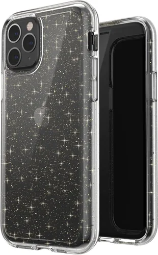Vista 4 de Speck Gemshell - Carcasa para iPhone 11 Pro, transparente con purpurina dorada/transparente