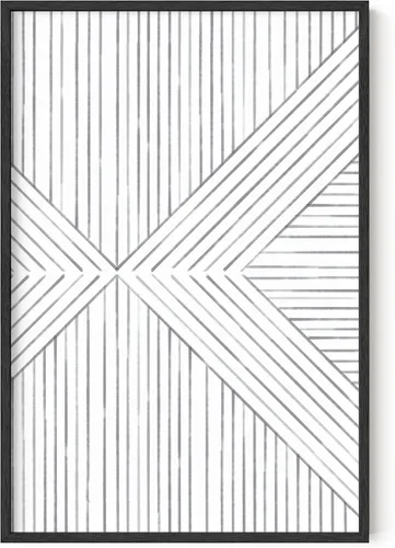 Vista 28 de HAUS AND HUES Impresiones artísticas abstractas en blanco y negro para decoración de pared moderna de mediados de siglo, arte abstracto en blanco