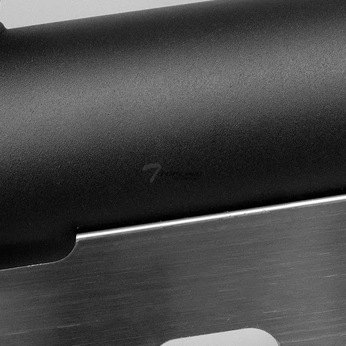 Vista 5 de Cepillo de barra de toro negro mate para parachoques delantero, protector de rejilla con cepillo de aluminio con placa deslizante de aluminio