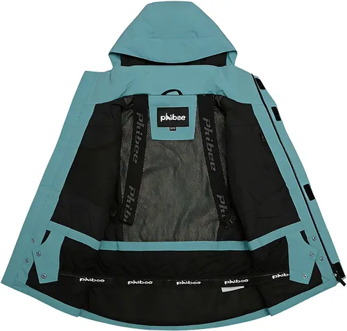 Vista 4 de Phibee chamarra polar impermeable cortavientos de esquí para hombres