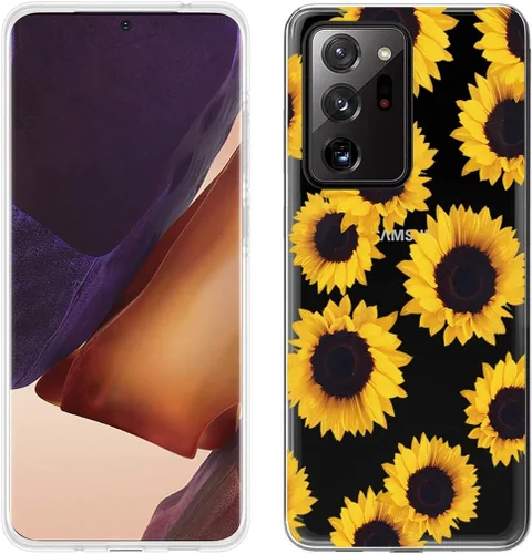 Vista 6 de Funda para Galaxy Note 20 Ultra 5G/para Samsung Note 20 Ultra, funda transparente para niñas, funda protectora de TPU suave para Samsung Galaxy Note