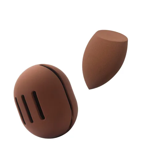 Vista 11 de FERYES Soporte para esponja de maquillaje – Estuche para mezclador de maquillaje de silicona resistente a roturas y ecológico para viajes - Negro