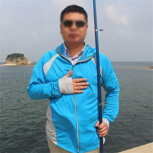 Vista 4 de ygqzm - Camisa de pesca transpirable con protector solar para hombre, de secado rápido, manga larga, con capucha, ropa de secado rápido para hombres