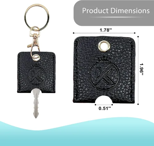 Vista 2 de KRSURERICHER Funda de cuero suave para llaves, 3 piezas de llavero protector para llaves rotas, llaves de coche