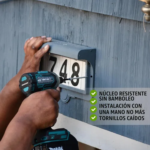 Vista 3 de VVelocity - Tornillos para madera de 5 pulgadas de largo para exteriores, puntas Torx T25 (talla #12), juego de tornillos de madera largos