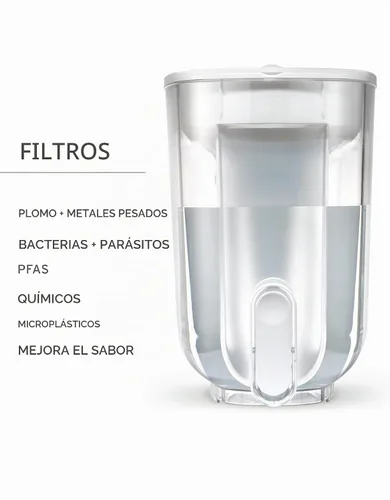 Vista 4 de LifeStraw Home BPA-Free Water Filter Dispenser, 18-Cup, Midnight Blue Azul medianoche
