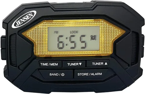 Vista 5 de Jensen SAB-60 Brazalete Digital AM/FM Radio Estéreo con Reloj y Auriculares, Negro, SAB-60