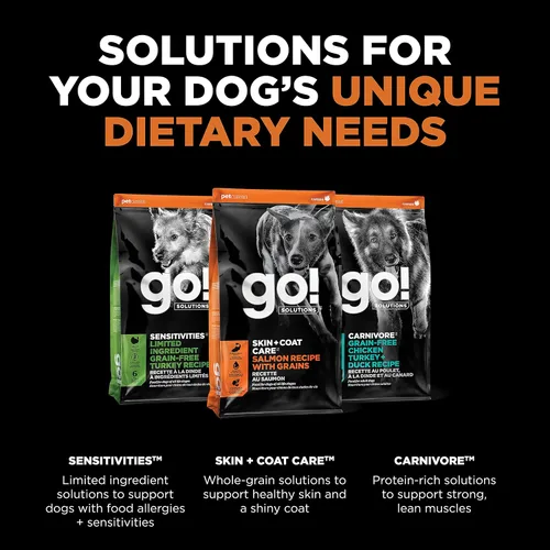 Vista 8 de Paquete de GO! Solutions Cuidado de la piel y el pelaje - Salmón 3.5lb + GO! Solutions Cuidado de la piel + el pelaje - Pavo 3.5 libras para perros