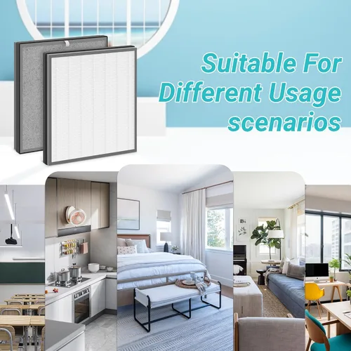 Vista 7 de Paquete de 1 filtro de repuesto HE400 compatible con Shark HE400 HE401 HE402 HE405 4 ventilador modelo purificador de filtro de aire, filtro 3 en 1