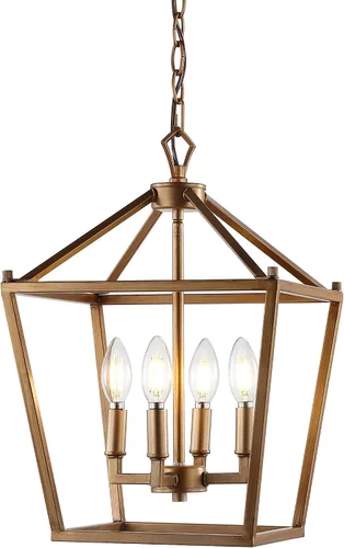 Vista 16 de JONATHAN Y JYL7601A - Lámpara de pagoda regulable y ajustable de metal LED, clásica, tradicional de estilo granja para comedor, sala de estar