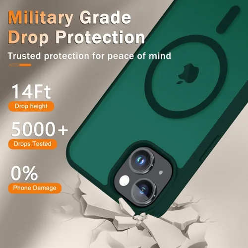 Vista 887 de Funda para Google Pixel 10 Pro XL, cubierta magnética mate, color negro Fit for MagSafe, Screen Protector included, Shockproof Military Grade