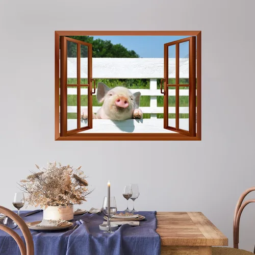 Vista 34 de wall26 Vinilo mural de pared extraíble – ANSE Lazio Beach en la isla Praslin en Seychelles - Decoración de pared creativa de ventana – 24 x 32