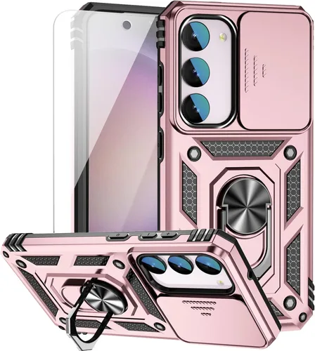 Vista 13 de Funda para Samsung Galaxy S23 FE con cubierta deslizante para cámara con protector de pantalla HD [grado militar de 16 pies probada en caídas] Funda